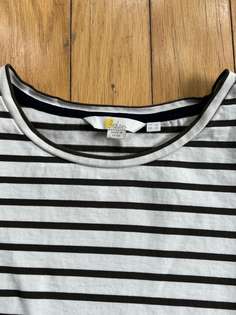 Biden Striped puff sleeve Breton Top